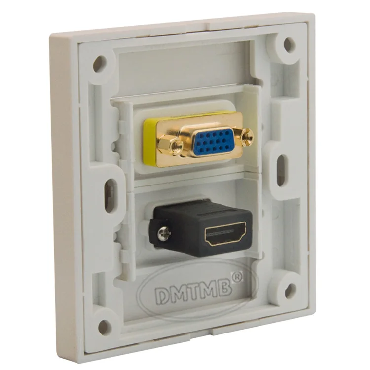 HDMI VGA настенная пластина с разъемом гнездо и корпусом золотой пластиной|vga wall