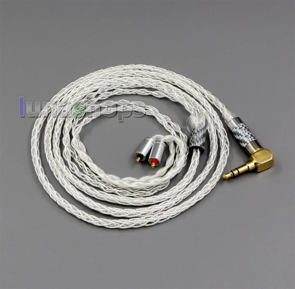 LN006348 99.99% чистого серебра XLR 3 5 мм 2 4 кабель для наушников UE Live UE6Pro Lighting SUPERBAX