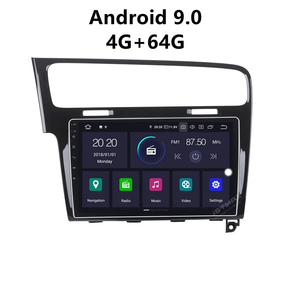 

JSTMAX 10.2'' Android 9.0 4G + 64G ISP Screen Car DVD Radio Stereo Player For Golf 7 2013 2014 2015 2016 2017 Stereo Multimedia