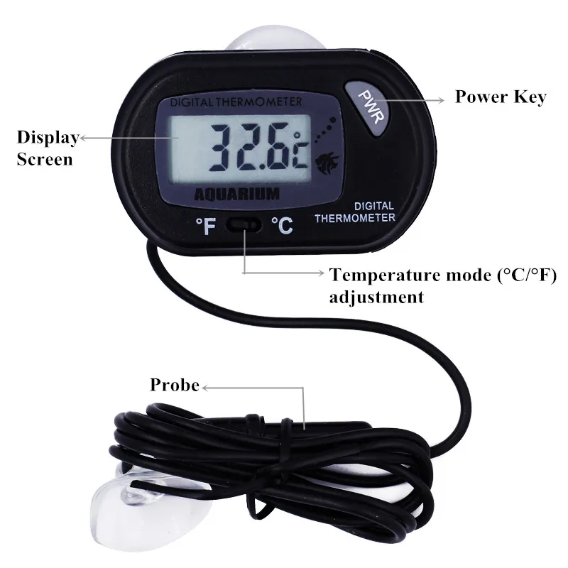 10 шт./лот термометр для аквариума с ЖК дисплеем|temperature thermometer|refrigerator waterthermometer