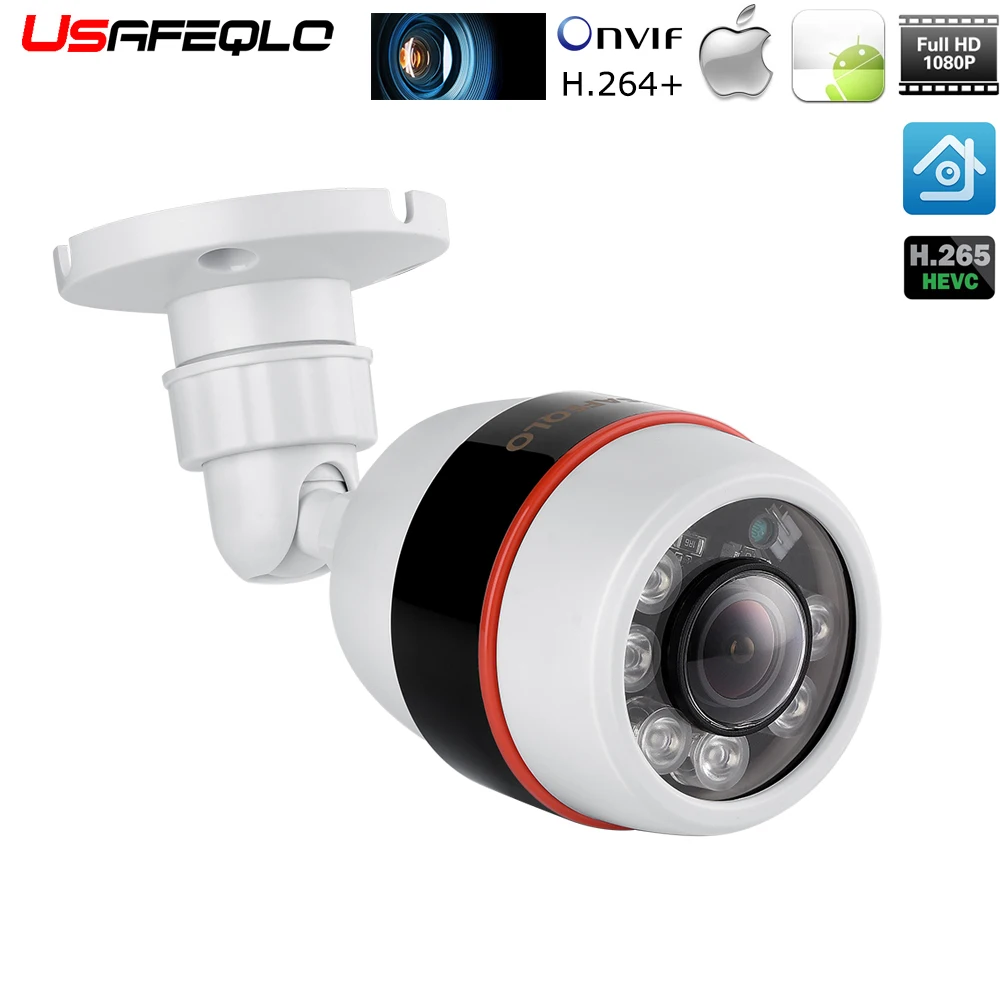 USAFEQLO широкоугольный 1 8 мм Наружная ip камера PoE 1080P 960P 720P ABS корпус ONVIF безопасности