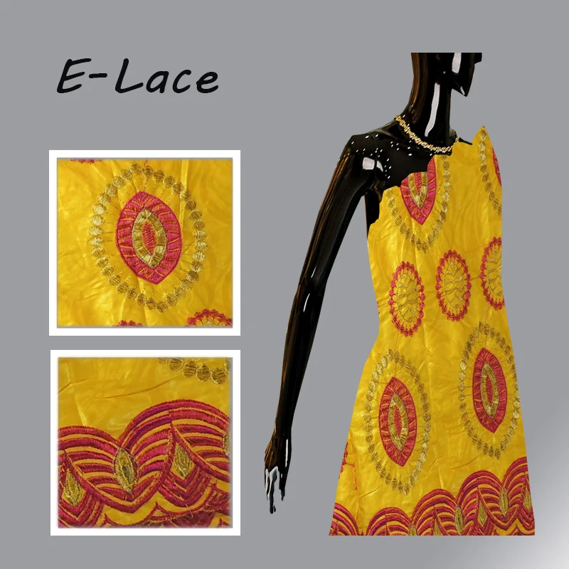 Новинка 2017 года в африканском стиле Базен Riche ткань 5 двор африканская кружевной