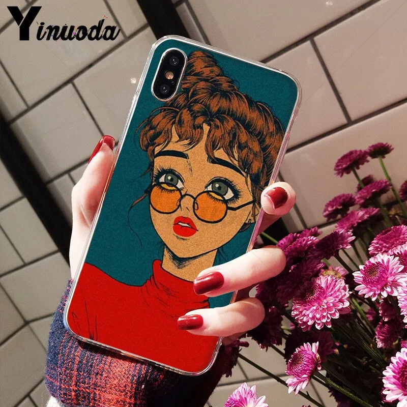 Yinuoda поп комикс девушка и искусство красочные милые аксессуары для телефона