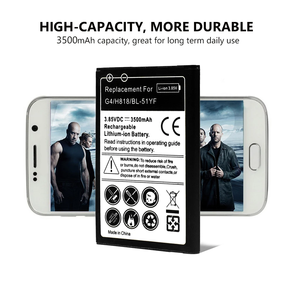 Оригинальный Li Po BL 51YF Батарея Замена батареи для LG G4 H818 H815 H812 H811 H810 VS986 VS999 US991 LS991 F500