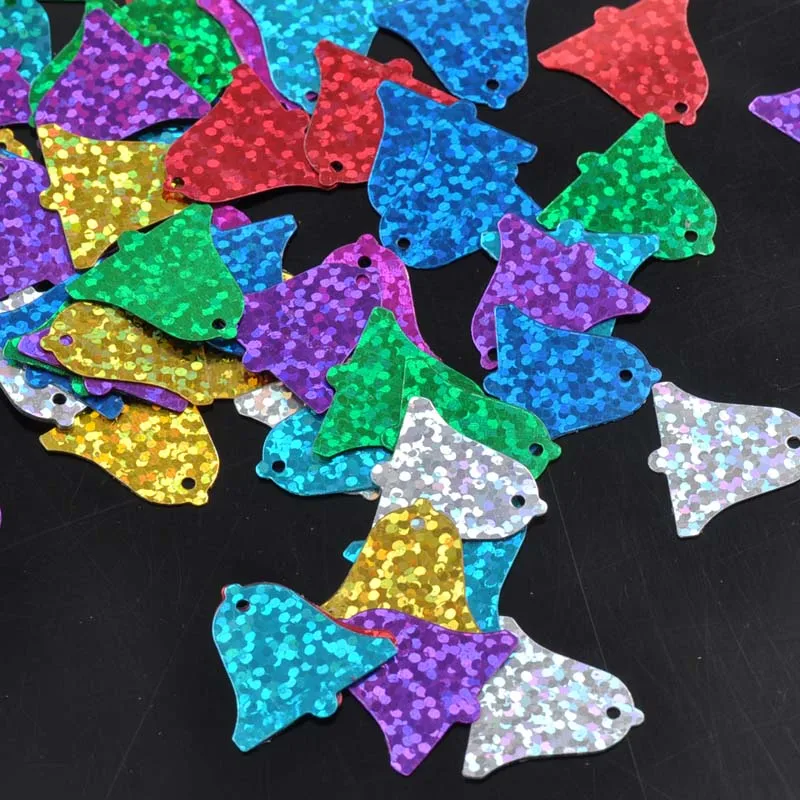 10 г Рождественский маленький колокольчик лазерные блестки для рукоделия и