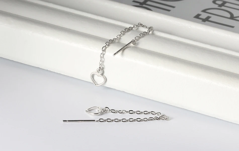 ORSA JEWELS 925 Висячие серьги из серебра 925 пробы для женщин романтические серьги в форме сердца модные оптовые ювелирные изделия для женщин SE77
