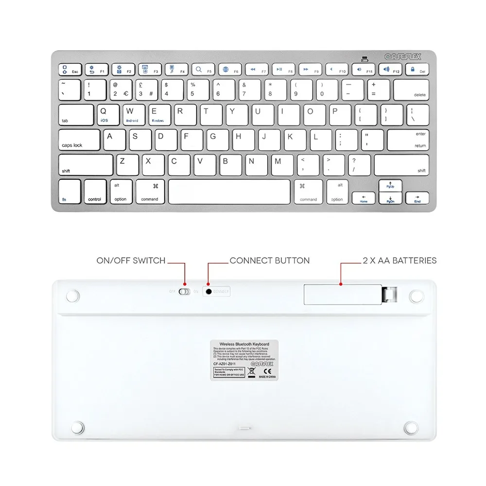

Universal Super Slim For Bluetooth 3.0 Wireless Keyboard Drive Free Key Board Kit Compatible For Windows For IPad
