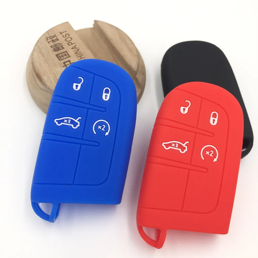 

silicone rubber Car Keychain Key Cover Case For Jeep Compass 4Buttons Smart Key
