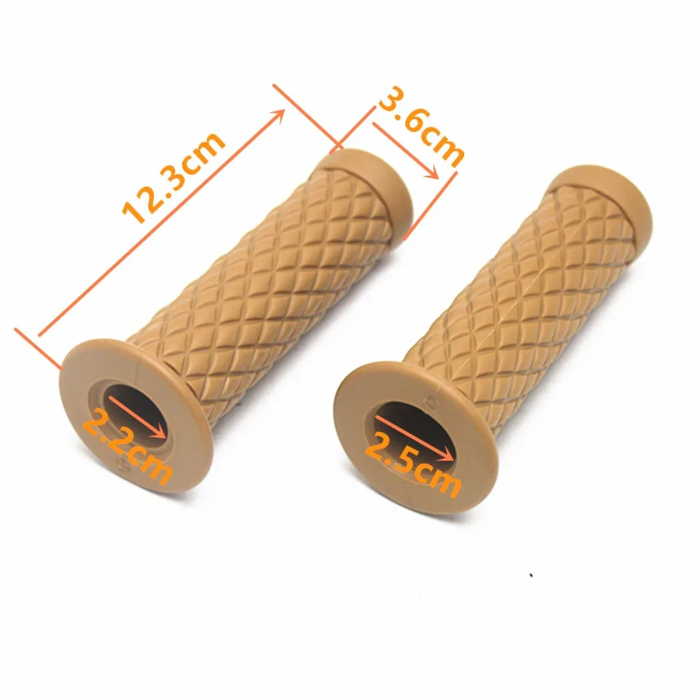 2x Retro Hand Grip Motorcycle Grips 7/8&quot 22mm Handlebar Universal Street bike Dirt Dual Sport Custom|Ручки для мотоциклов| |
