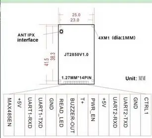 0-100 см маленький низкая Мощность модуль UHF RFID для можно крепить любые приспособления: PDA