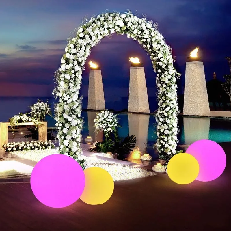 

7 Color RGB LED Floating Magic Ball Led illuminated Swimming Pool Ball Light IP68 Outdoor Furniture Bar Table Lamps With Remote