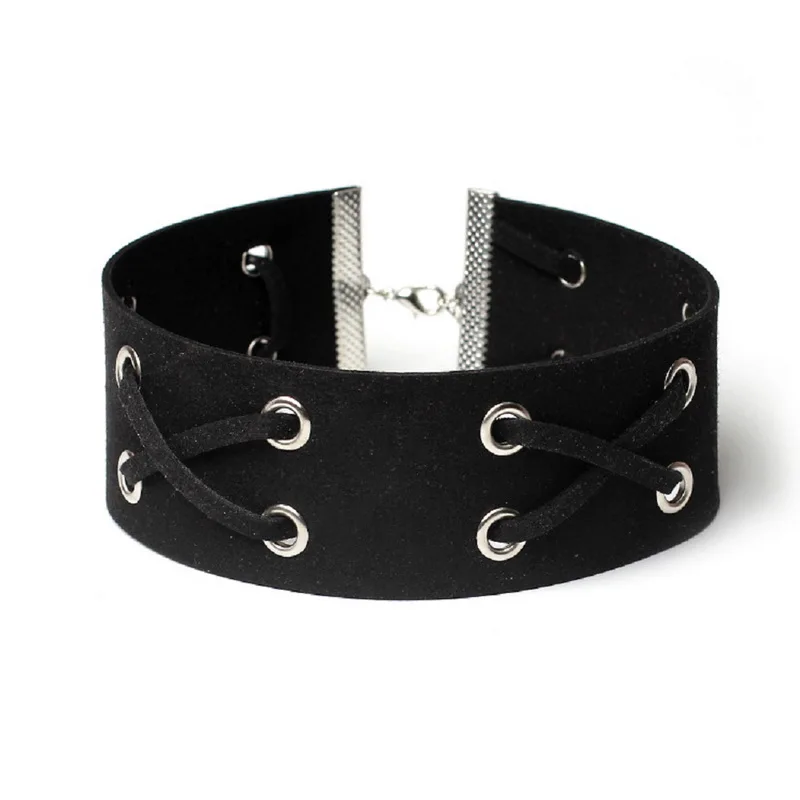 2016 Новая Мода Галстук Зашнуровать Choker Sexy Заявление Ожерелье Ювелирные Изделия