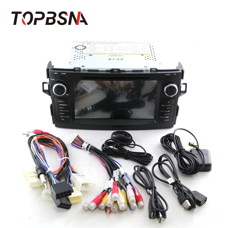 TOPBSNA 2 Din Android 10 автомобильный dvd плеер для TOYOTA Auris 2008 2011 WIFI Мультимедиа GPS Навигация