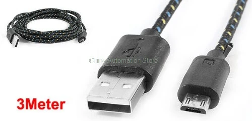 IMC hot Black Micro USB 5 Pin Data Charger Cable Cord 3 Meter | Обустройство дома