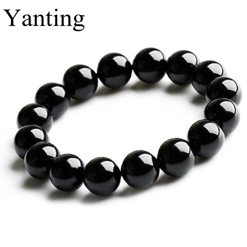 Браслет Yanting из натурального черного оникса ювелирные изделия для женщин и