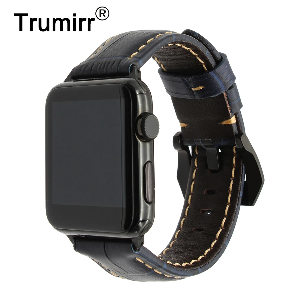 Итальянский ремешок для часов из натуральной кожи + Новый адаптер iWatch Apple Watch 38 мм