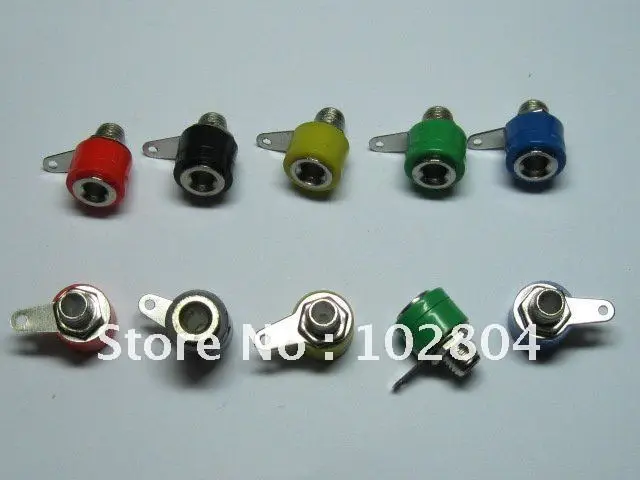 450 шт. в партии штекер типа банан для 4 мм вилки 5 цветов красный черный желтый