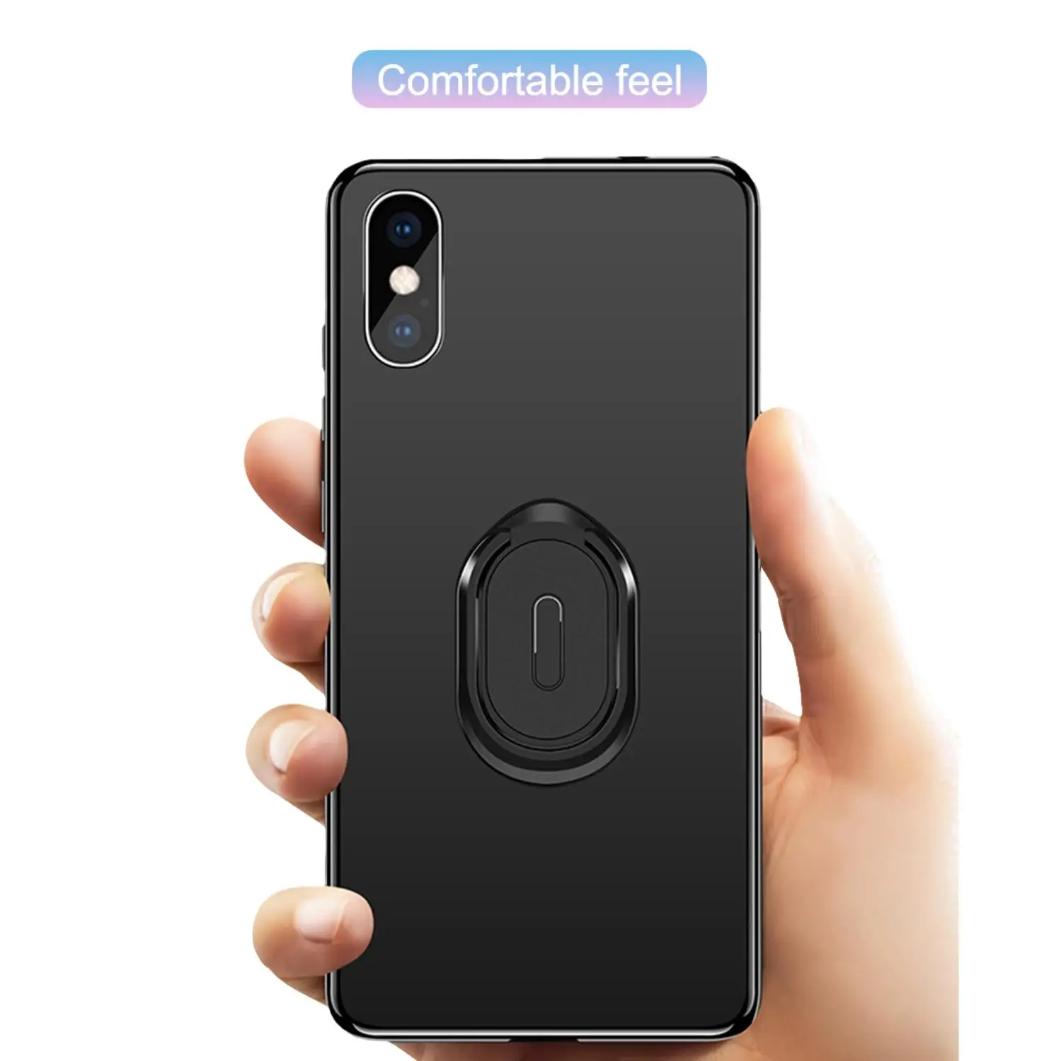 Eqvvol металлический магнитный чехол для iPhone 8 7 6 6S Plus чехол-подставка с кольцом на