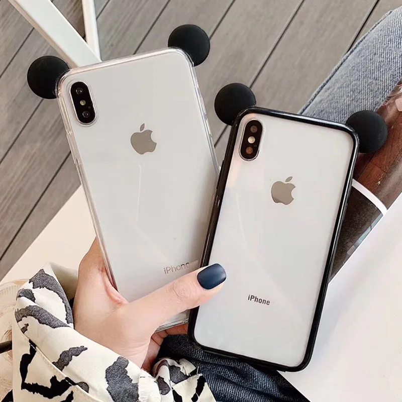 3D чехол с милыми пандами для телефона iPhone 6 6s 7 8 Plus X XR XS Max Прозрачная мягкая задняя