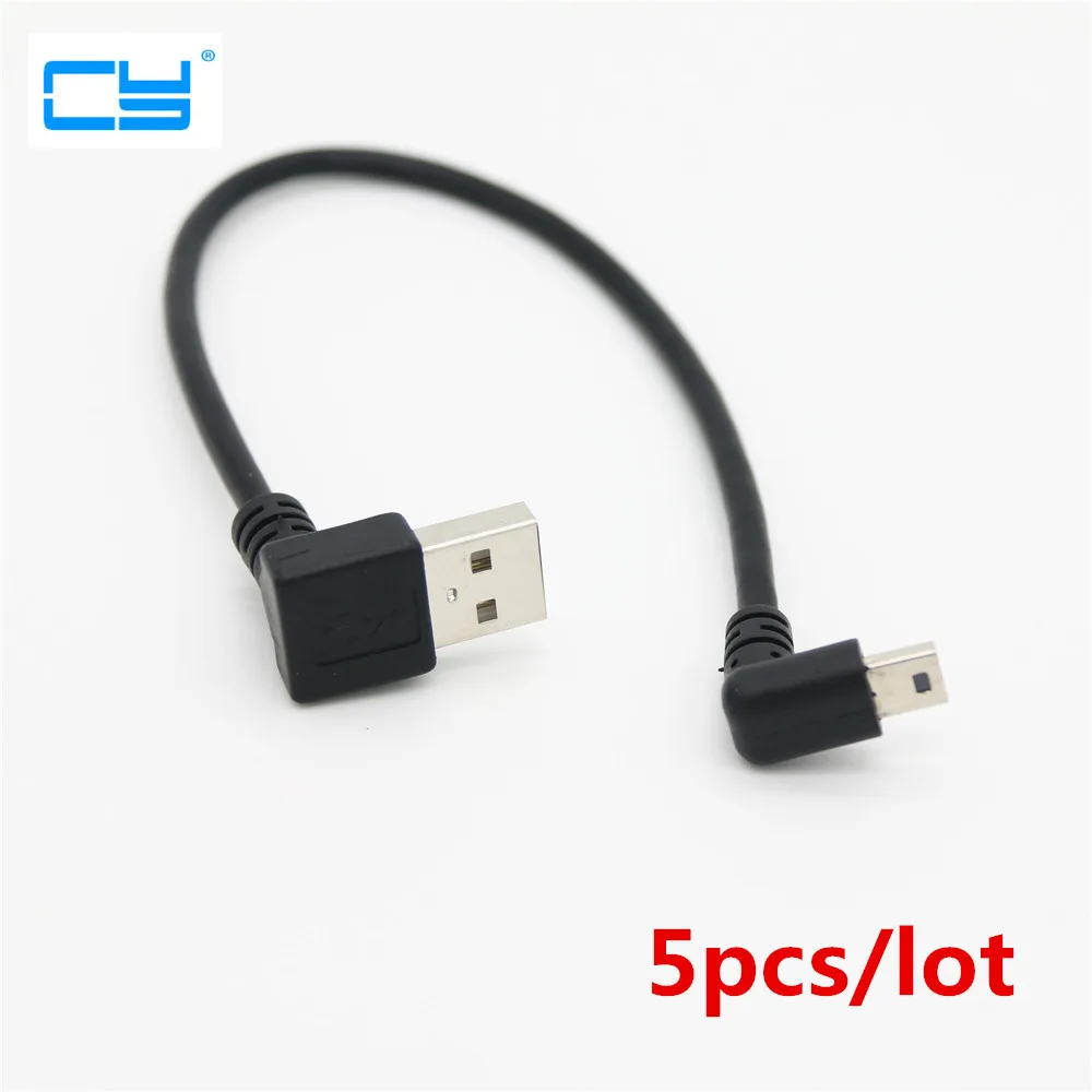 Двойной изгиб мужской прямоугольный USB2.0 поворот на вниз мини USB 90 градусов