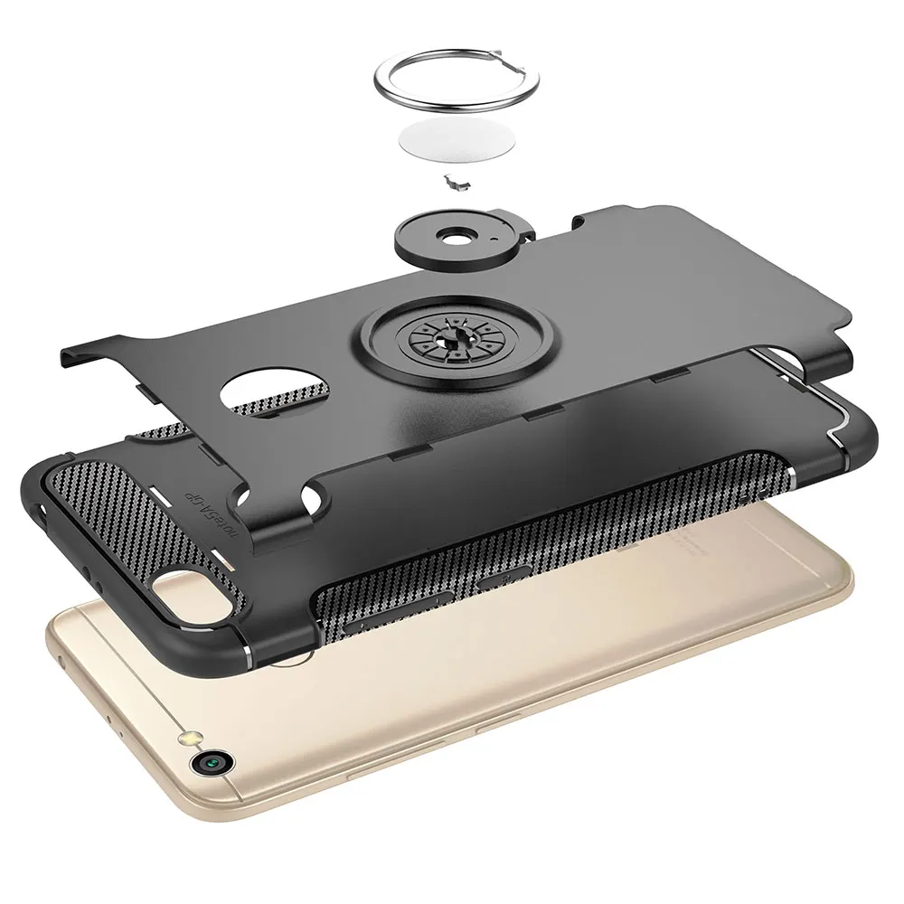YOYO DEER Case for Xiaomi Redmi Note 5A Prime Car Holder Stand Magnetic Suction Bracket TPU + PC Cover Y1 Lite |