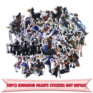 Imported 50pcs Kingdom hearts Toy funny for DIY scrapbooking album car Luggage Laptop Motorcycle notebook dec