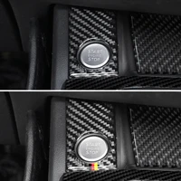 car carbon fiber interior engine start stop ring panel cover sticker trim for audi a4 b9 a4l 2017 2018