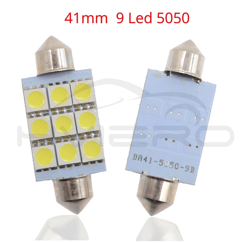 2X белый C5W C10W 5050 SMD 9 светодиодный 36 мм 39 мм 41 мм DC 12 В автоматический светодиодный купольный светильник с фестонами, дверной светильник, лампа для чтения, задний фонарь, резервный светодиодный светильник