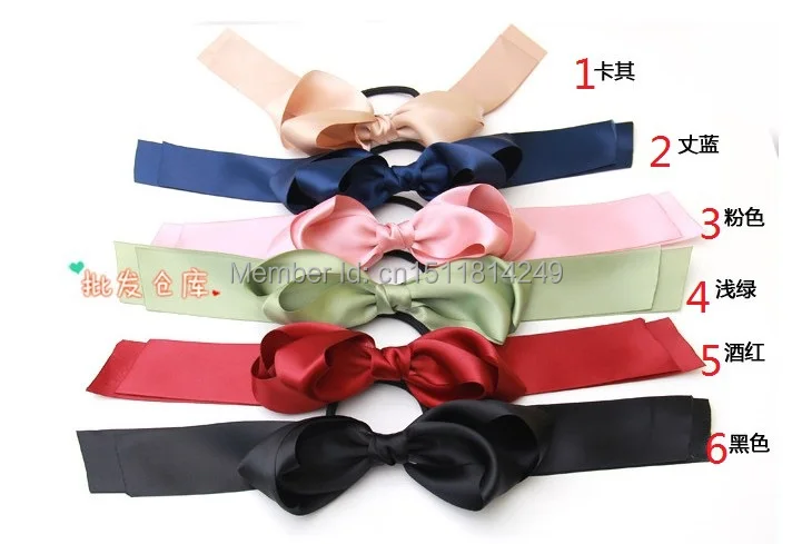 1 шт./лот Бесплатная доставка Новые аксессуары для волос лента бант эластичная
