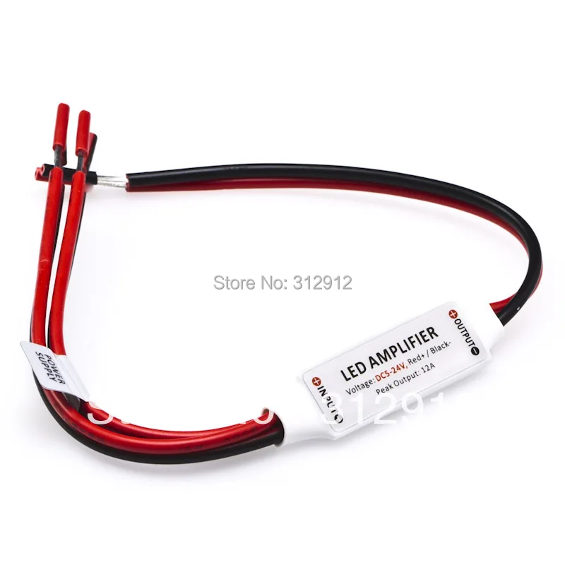 

Mini single color led amplifier,DC5-24V input,max 12A*1 channel output