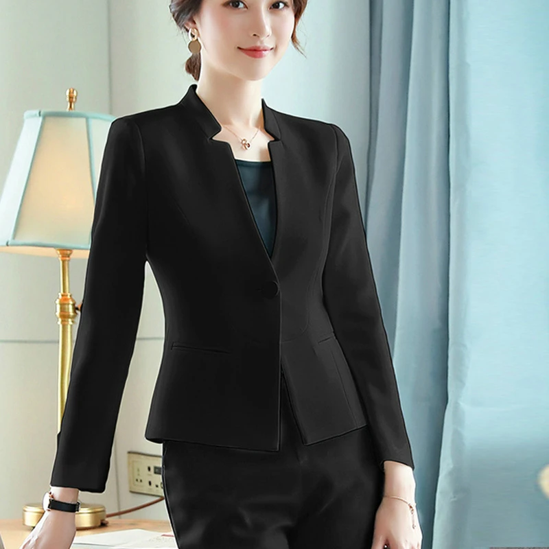 Женский деловой костюм большого размера весна-осень 2019 Универсальные женские