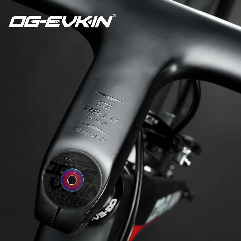 OG-EVKIN HC-001 Carbon Fiber Headset Top Cap Titanium Bolt M6 x 35mm 1-1/8
