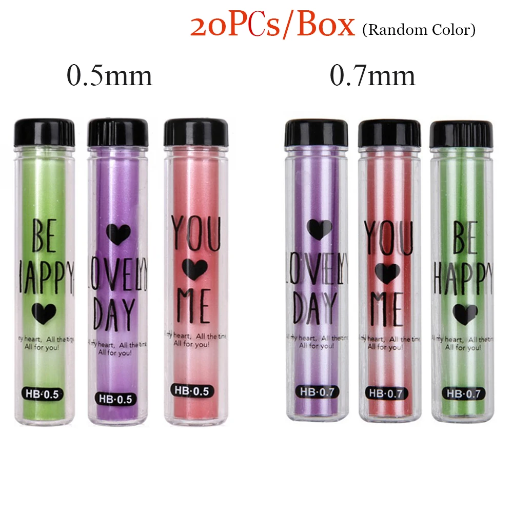 

1BOX 0.5mm/0.7mm HB Pencil Rod Graphite Automatic Refill For Mechanical Pencil Lead Writing Drawing Tools Office Supplies