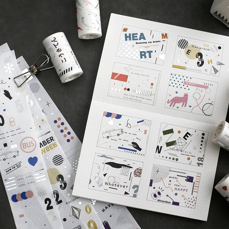 

8 шт./лот неизвестные декоративные наклейки декоративная лента washi tape