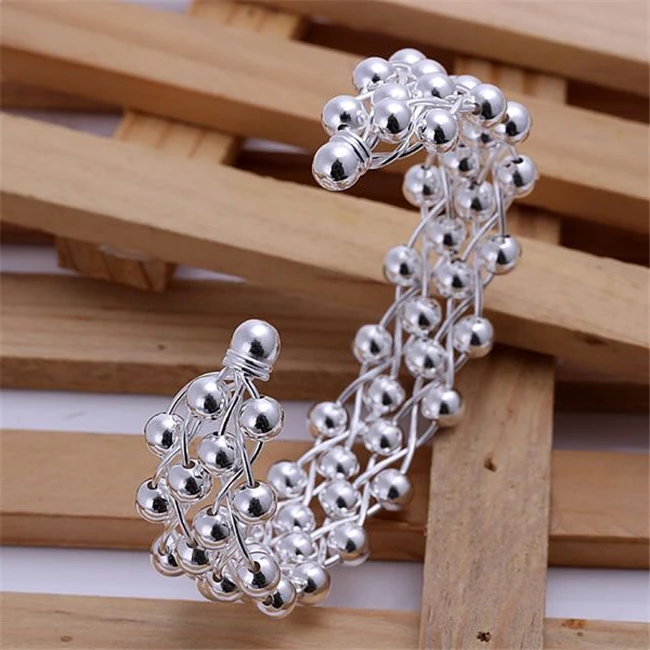 KN-B022 Wholesale Silver Color Bracelets Factory Price Free Shipping New Arrival Fashion Jewelry Purple Silvery Bangle - купить по