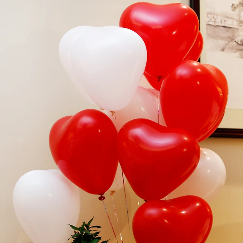 20 шт./лот толстые 2 г розового белого красного цвета с надписью Love латексных шаров