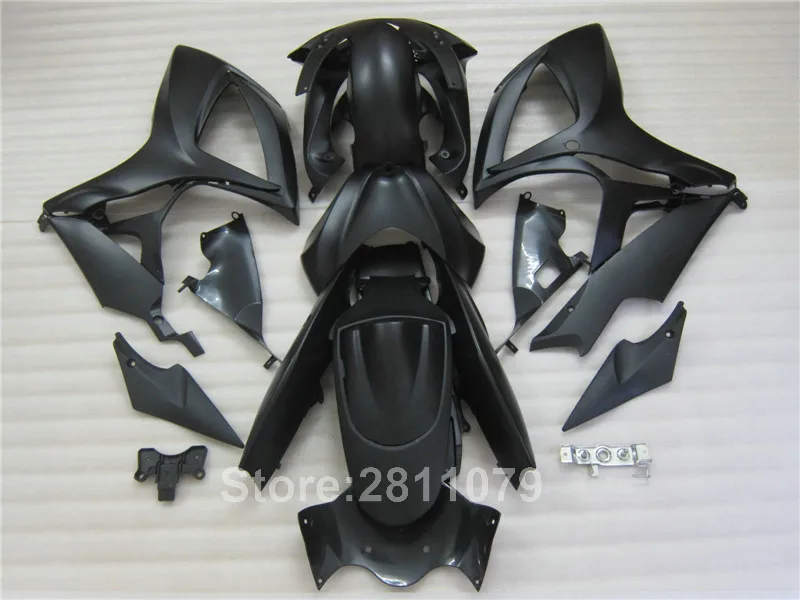 Комплект обтекателей под давлением для Suzuki GSXR600 06 07 набор матовых черных GSXR 750 2006