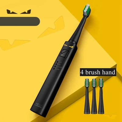 4 brush hand Умная звуковая электрическая зубная щетка USB перезаряжаемая Водонепроницаемая ультра звуковая автоматическая зубная щетка с таймером моющаяся 8 щеточных головок подарок - Цвет: 4 brush hand