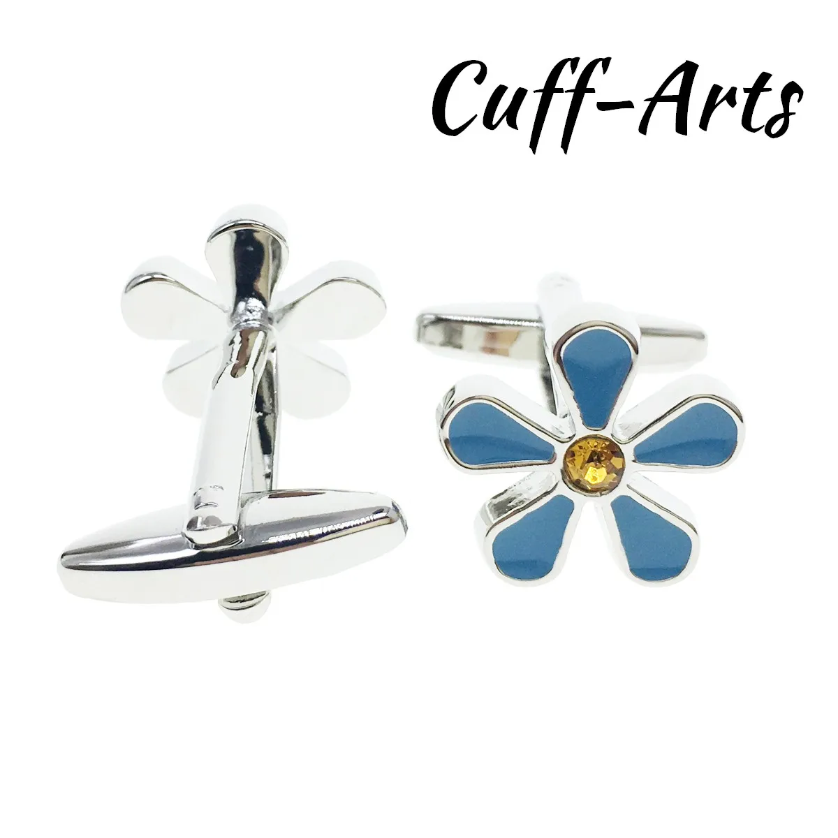 Запонки для мужчин масонские масоны Запонки синий цветок Gemelos Para Hombre Camisa от Cuff-arts C10377