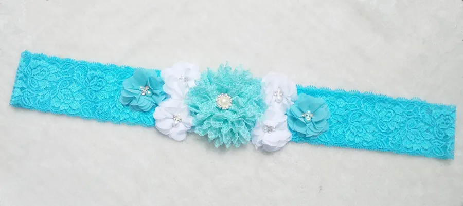 Индивидуальные Красивое голубое платье из шифона с цветами для беременных