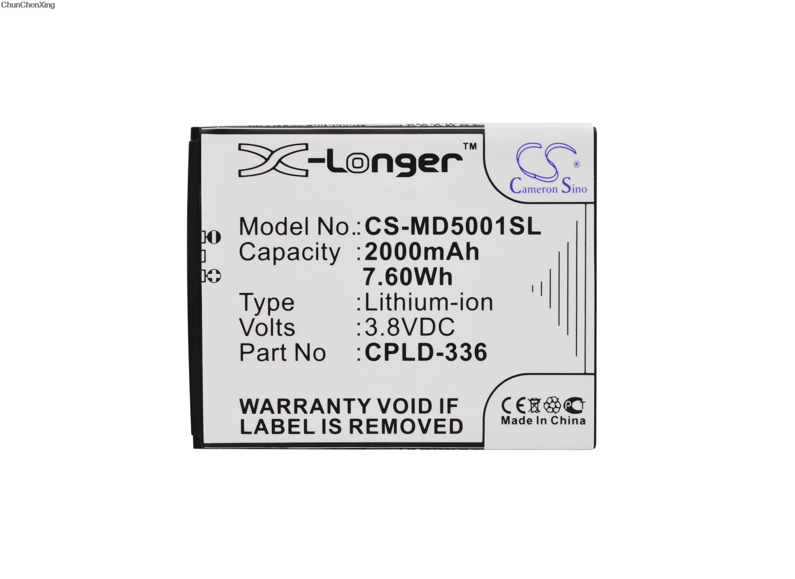 Аккумулятор Cameron Sino 2000 мА · ч для Medion Life P5001 MD 98664 MD98664 Offical Loose смартфона
