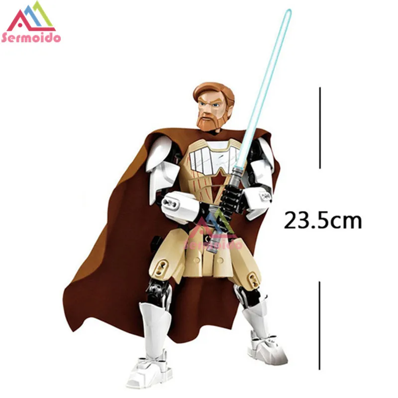 Красный Sermoido Star Wars Rogue One игрушки Jango Phasma Jyn Erso K-2SO Дарт Вейдер общий гривус фигурка игрушка строительные блоки игрушки - Цвет: Красный