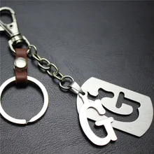 Capital Letter G разделяемая Подвеска из нержавеющей стали кожаные