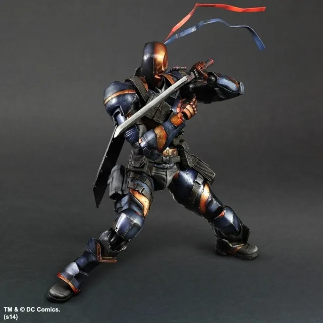 SQUARE IX Play Arts KAI DC Comics Бэтмен: Arkham Origins Deathstroke ПВХ фигурка Коллекционная модель