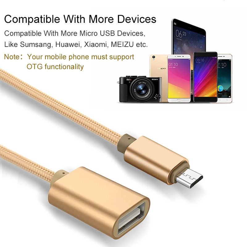 Адаптер с разъемами микро usbи USB 2 0 OTG конвертер кабель для Android Galaxy S3/4 S5 планшет Xiaomi