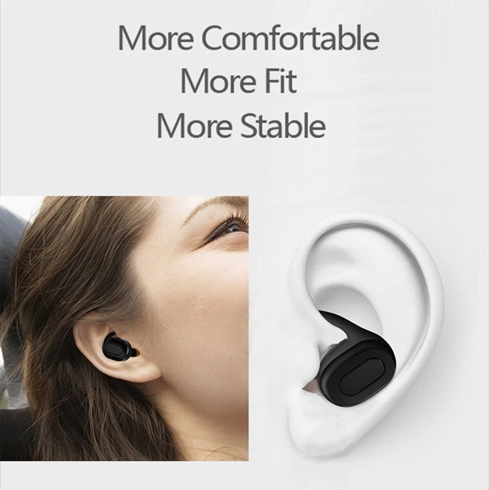 TWS Мини Bluetooth наушники с микрофоном беспроводные 3D стерео гарнитура Громкая связь
