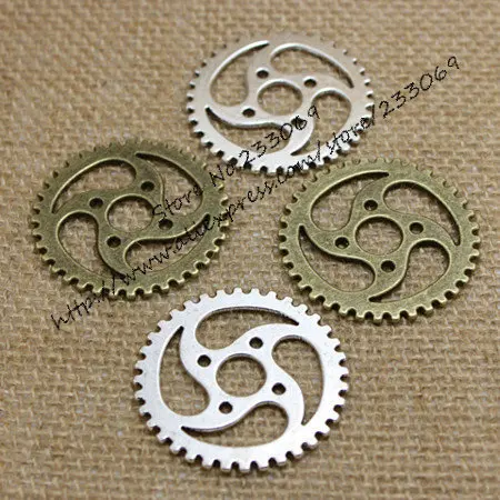 

Бесплатная доставка (12 шт./лот) 40 мм двухцветные подвески из металлического сплава в винтажном стиле