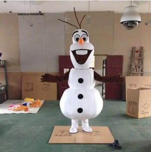 2018 высокое качество Олаф талисман маскарадный костюм Бесплатная доставка |