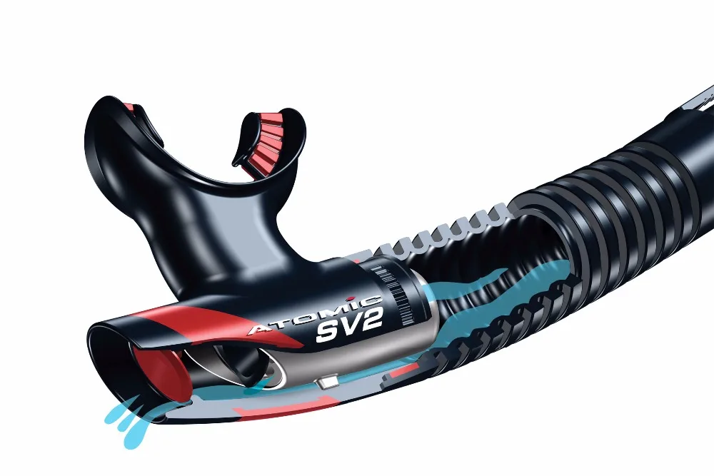 Atomic Aquatics SV2 SEMI DRY/FLEX трубка различных цветов|snorkel|atomic aquatics |
