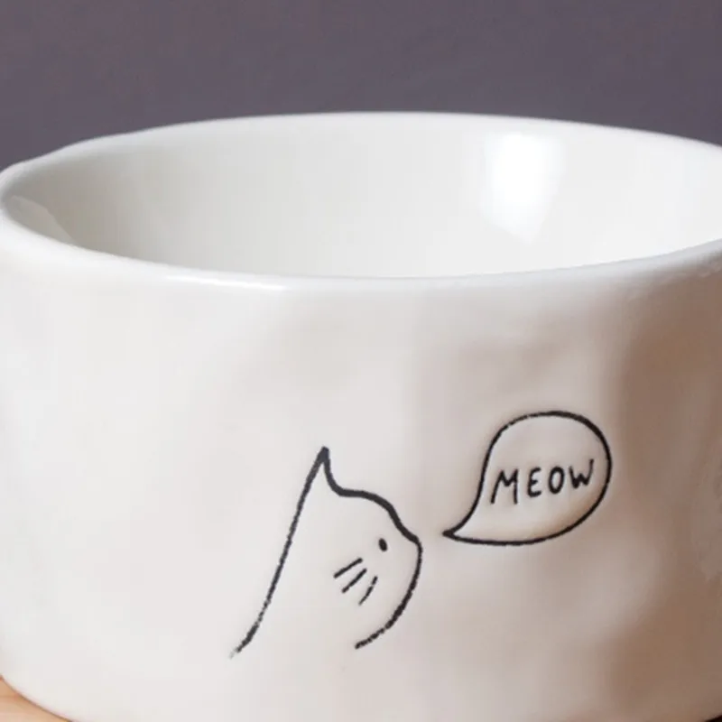 SENYEPETS белый мультяшный любимец керамическая чаша милые маленькие коты собаки